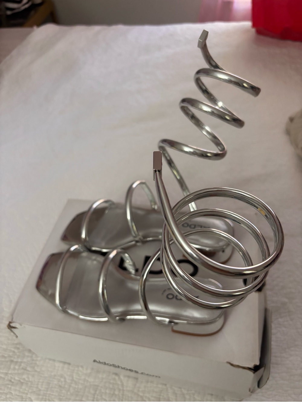 Silver Spiral Wrap Women's Sandals